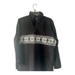 Debbie Morgan BY DESIGN Black and White Patterned Pullover Size M